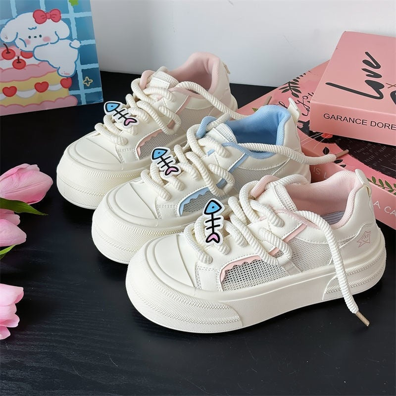 Thick sole ugly cute transparent white shoes women 205summernew arrivalchicniche stylek-style holiday style big toe shoes