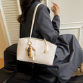 Woven commuter tote bag for women - new autumn 2025 collection: casual, minimalist, versatile shoulder bag/cosmetic bag