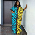 e-commerce  independent station african plus size women's clothing velvet sequined dress patchwork printed robe