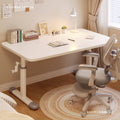 Hand-crank adjustable height desk - office, study, and adjustable height kids' desk and chair set - study room desk, computer desk