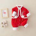 Winter baby cotton clothes, baby new year greetings, festive clothes for men and women, young children, outdoor heattech clothes, thickened chinese style winter clothes