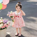 Summernew arrivalprincessgirlfloralsdresssummernew arrivalwestern stylekidsk-style vestsweetdress