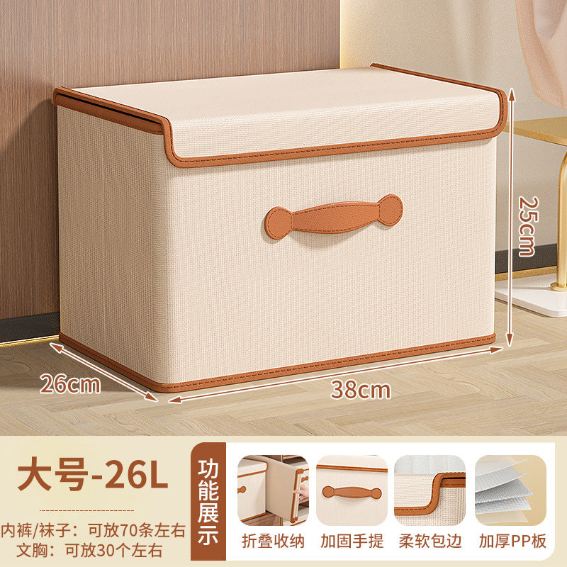 Home clothes storage box Home wardrobe underwear storage box Organizing box Clothes quilt storage basket bag with lid