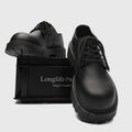 Men's leather dress shoes: spring casual retro chunky platform derby shoes, british style black wide fit trendy shoes
