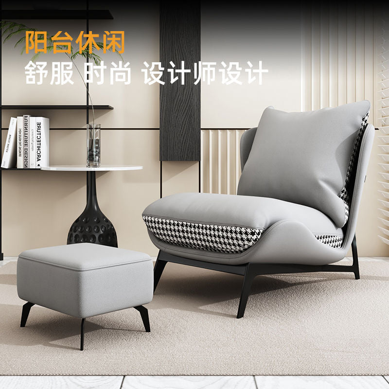 Single sofa recliner italian accessible luxury small apartment living room balcony sofa office master bedroom b&b casual sofa