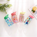 Household anti-spill cute plastic cup food-grade kids water bottle flip-top durable student sports water bottle set
