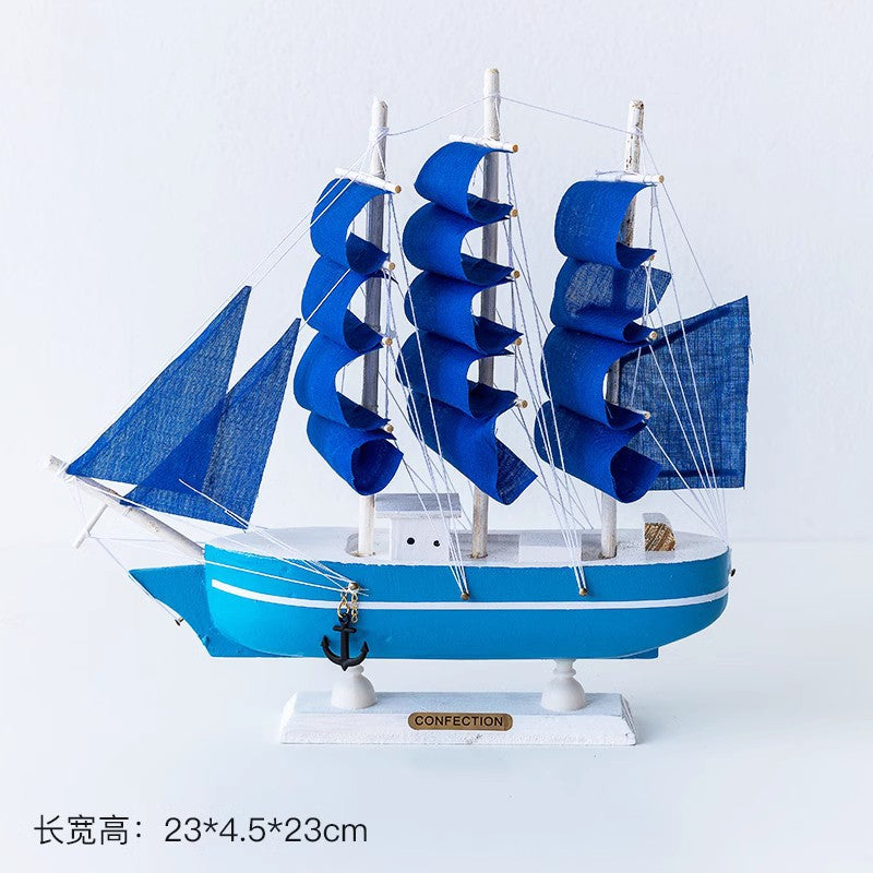 Smooth sailing sailboat model ornaments home decoration living room tv wine cabinet crafts graduate birthday gift