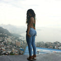 Skinny jeans lift butt ins style jeans european size women's pants hot style  independent station cross-border sexy