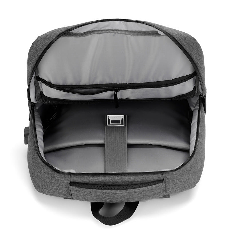 Cross-border logo customized men's backpack, fashionable and simple commuting 15.6-inch computer bag, anti-splashing casual backpack