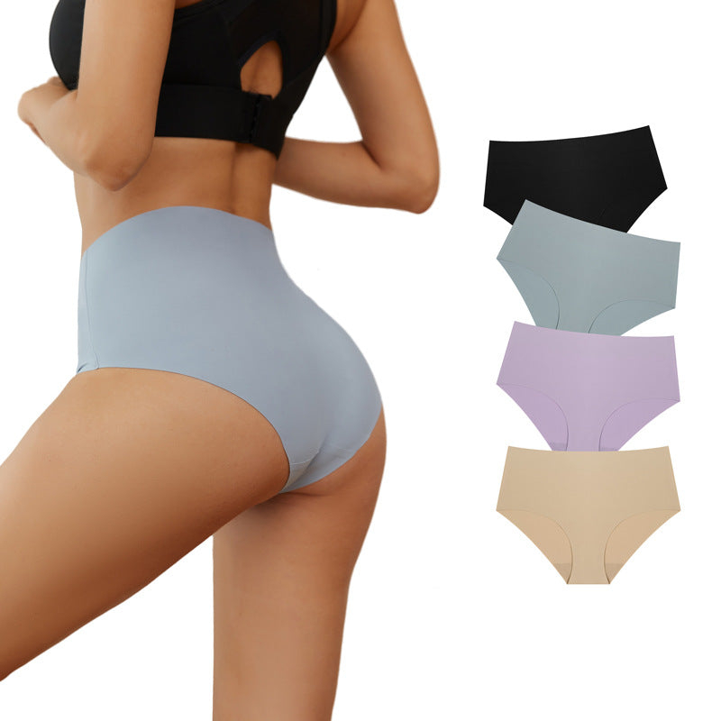 fashion briefs yoga sports plus sizehigh waist women's pants breathable ice silk seamless underwear