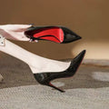 Women's high heels - 2025 summer new arrivals: stiletto heel, french red sole, sexy professional work shoes, women's fashion pumps