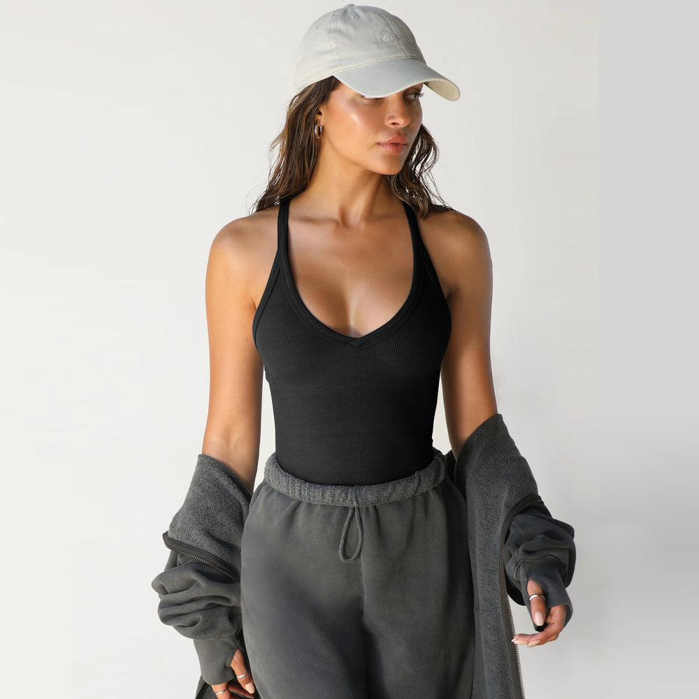 Amazon 2024 spring new knitted tank top - european & american style, sexy slim-fit top, trendy brand inner layer/base layer