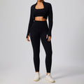 new women's compression activewear set - cloud-like breathable stretch fitness outfit for outdoor running and yoga