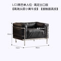 Le corbusier italian lc3 genuine leather sofa casual medieval straight row sofa black oil wax leather sofa