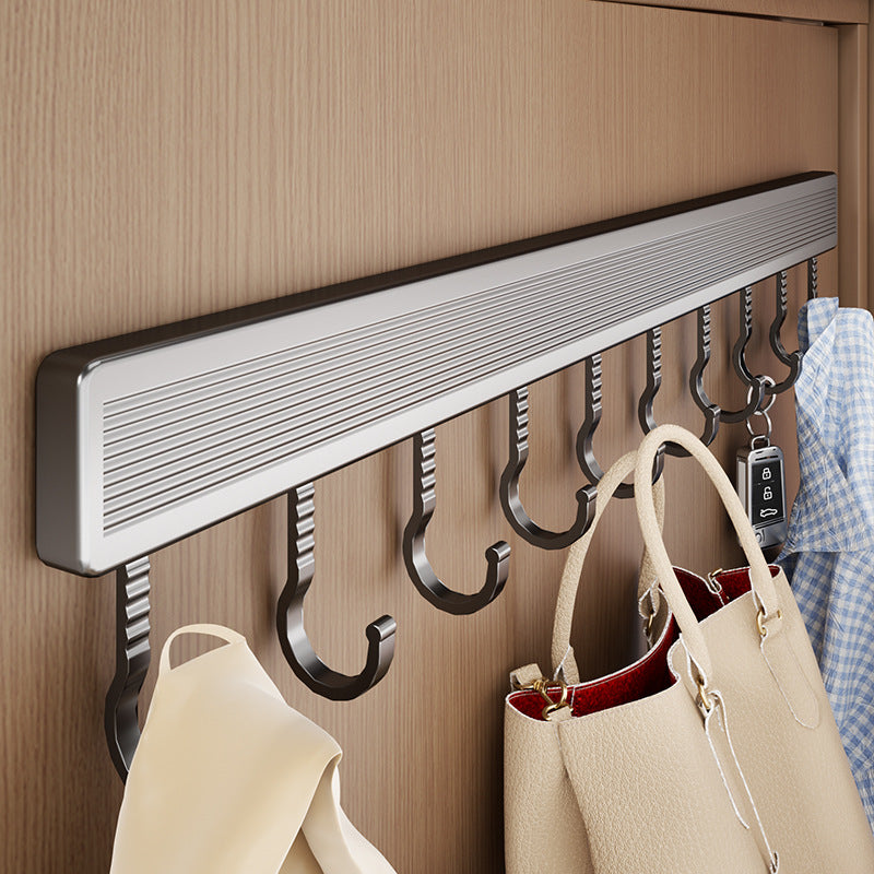 Space aluminum hook, viscose, strong non-punching adhesive hook, door back coat hook, bathroom, kitchen wall wall-mounted storage