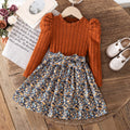 autumn new arrivals: european & american style long-sleeve knitted pullover dress for girls - princess dress for toddlers and young children