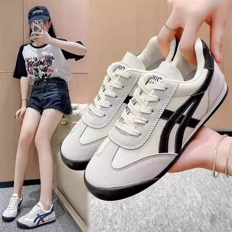 Influencer-approved, niche agnes sneakers for women, new spring/summer 2026 collection. lightweight, breathable, versatile, athletic and casual german army trainers (gats), white sneakers for women