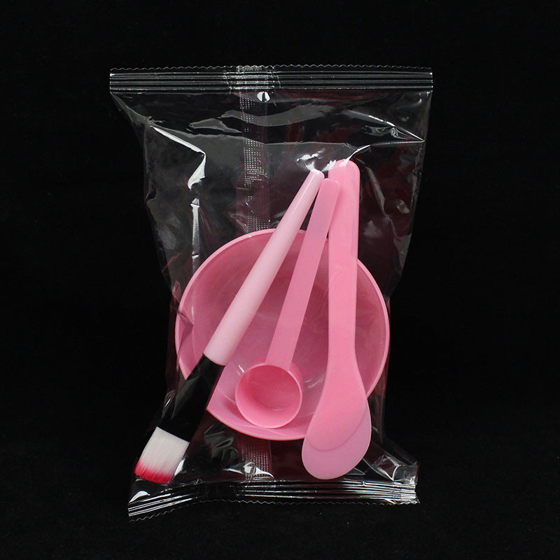 Individually packaged mask tools set: mask bowl (4-piece set), mask brush, plastic spoon, mixing spatula, spa tool set