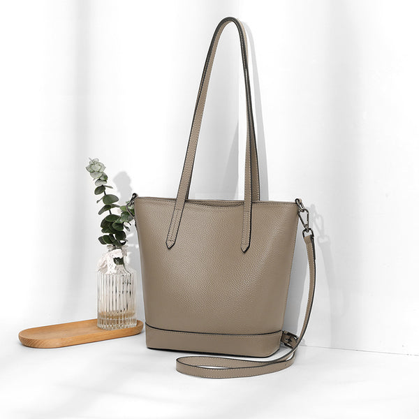 Premium retro large-capacity tote bag women's 2024 new autumn and winter versatile shoulder bag portable bucket bag