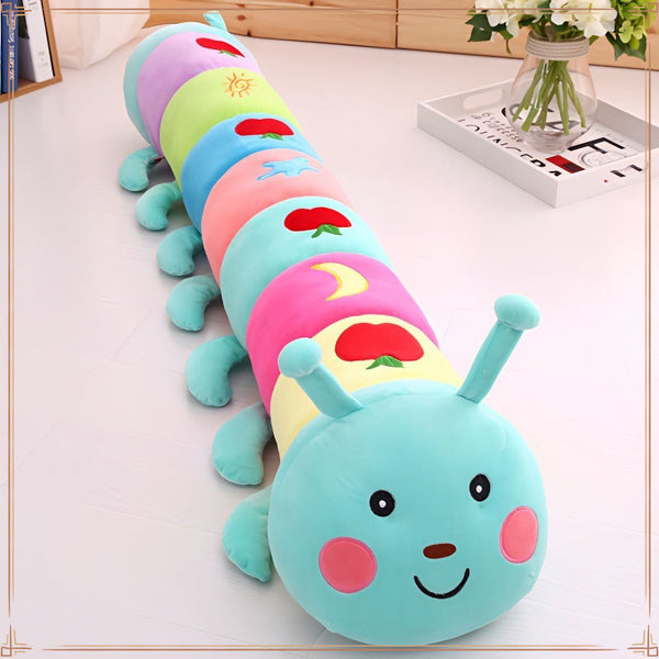 Colorful caterpillar plush toy girl rag doll sleeping doll long strip cartoon doll throw pillow birthday gift
