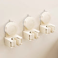 Milk white-mop holder [suction cup type] 3 pack