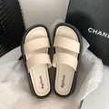 Women's double strap sandals - 2024 summer new arrival - outdoor beach thick sole slides - wholesale breathable lightweight sandals