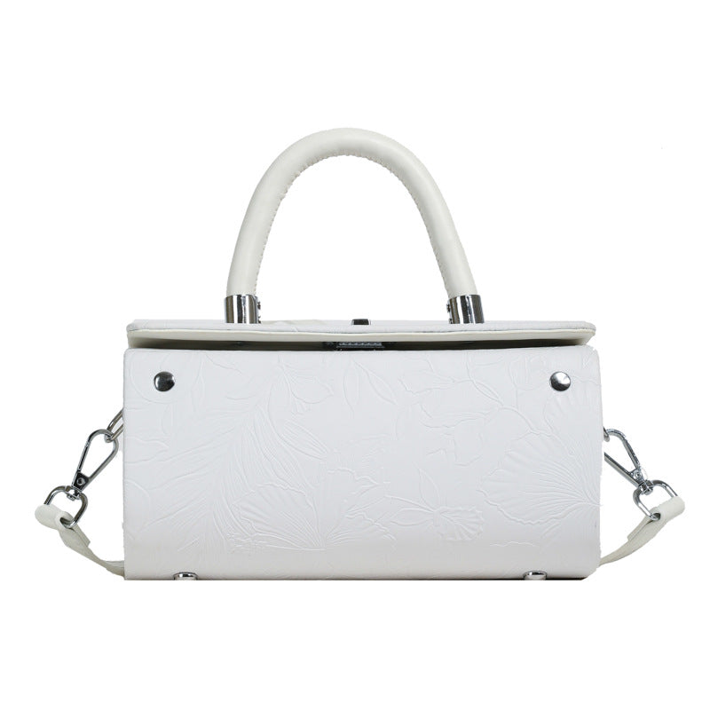 Best selling box bag women 2024fashion embossed satchel shoulder crossbody bag classy texture pillow bag