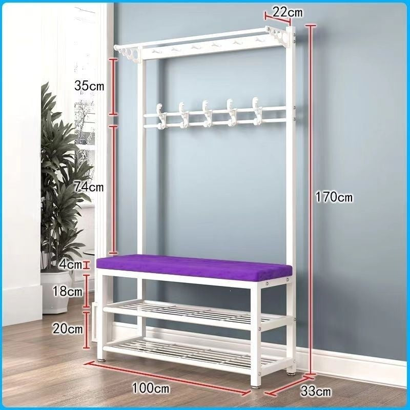 Simple shoe changing stool shoe changing stool coat rack all-in-one entrance storage rack all-in-one shoe changing stool shoe rack all-in-one entrance