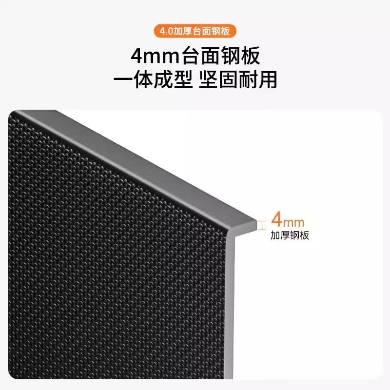 Kitchen sink large single slot honeycomb embossed 4mm thickened 304 countertop middle and lower stainless steel dishwashing sink vegetable basin