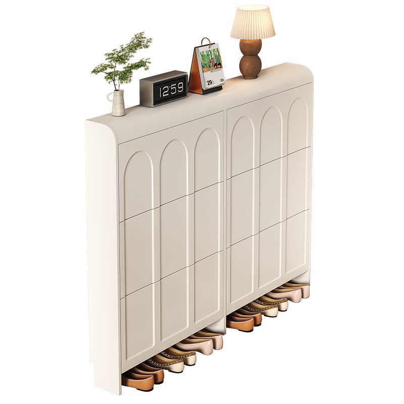 Cream style tipping shoe cabinet for home door entrance door entrance cabinet all-in-one space-saving ultra-thin multi-layer storage shoe rack
