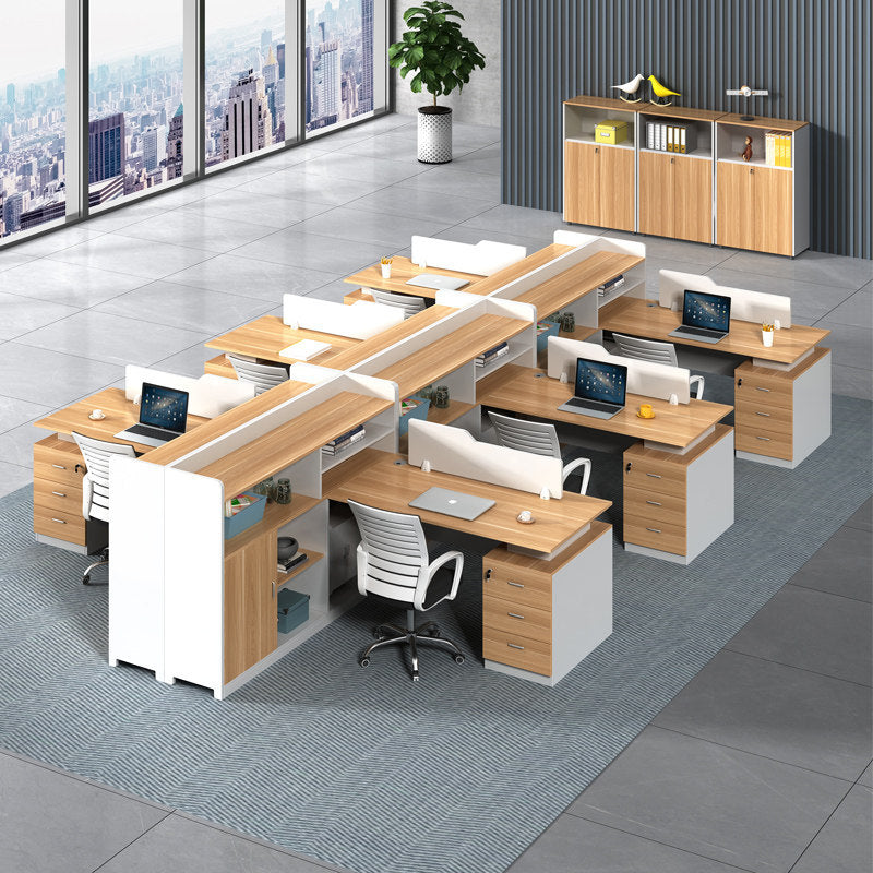 Saint li office desk and chair set - minimalist modern office partition desk for employees and finance staff