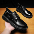 Men's business leather shoes - spring 2026 new collection - versatile trendy shoes for teenagers and students - british style black dress shoes