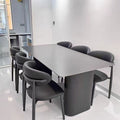 For homecasual black matte slate dining table and chair combination small apartment accessible luxuryfor home rental house dining table rectangular