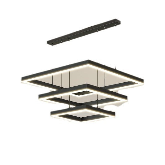 Nordic living room, chandelier, hall light, dining room, master bedroom, household ceiling lights, large three-circle box, simple and modern