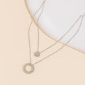 Wholesale round necklaces - european & american cross-border, light luxury, high-end diamond-studded pendants, women's fashionable minimalist design, choker necklaces