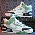 Trendy chinese style men's sneakers - spring/autumn, niche design, versatile, height increasing, white canvas shoes, winter casual sports, putian high-top fashion sneakers