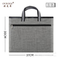 Office laptop briefcase double-layer zipper document bag business file folder conference bag training material bag with printing