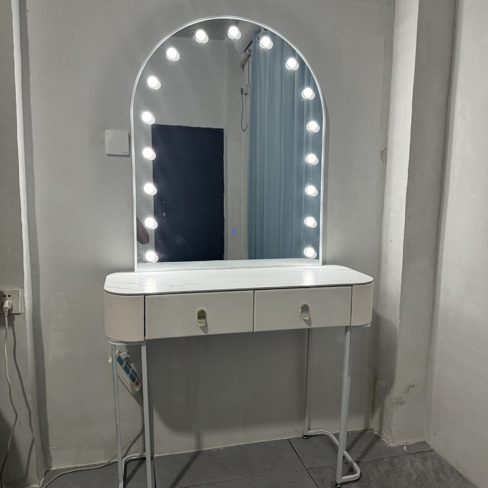 Vanity makeup mirror with lights - professional makeup artist grade, ideal for bridal studios, beauty salons, and home use