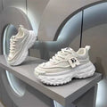 Tire bottom men's shoes winterfashionable brand easiest for matchcasual sneakers running non-slipthick solehidden heelxiaobai daddy shoes