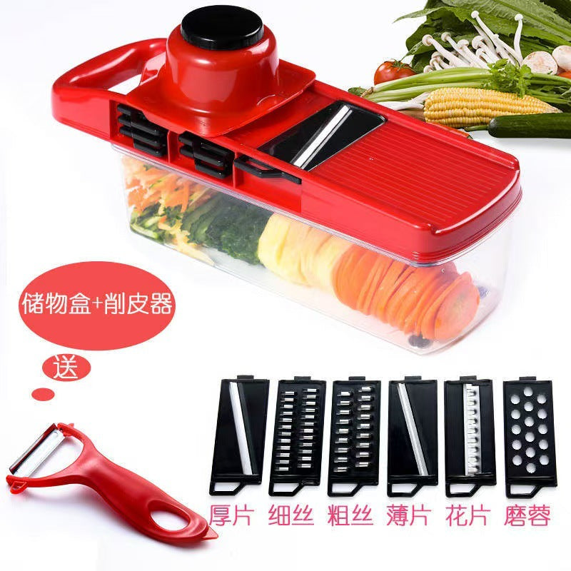Kitchen vegetable slicer, dicer, and shredder - multifunctional mandoline for home use - carrot, onion, and dicing tool - prep workstation for home and restaurant use