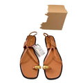 Za autumn 2024 flat sandals: new summer collection - brown square toe crossover casual outdoor flat sandals