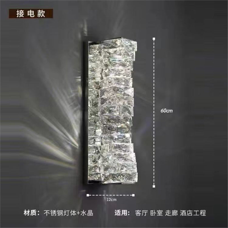 New arrivalaccessible luxury crystal wall lamp high-end modern living room tv wall corridor staircase master bedroom casual bedside wall lamp