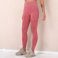 Fashion cross-border new arrival washed yoga pants with holes cut out seamless high waist sports nine-point pants butt lift fitness pants for women