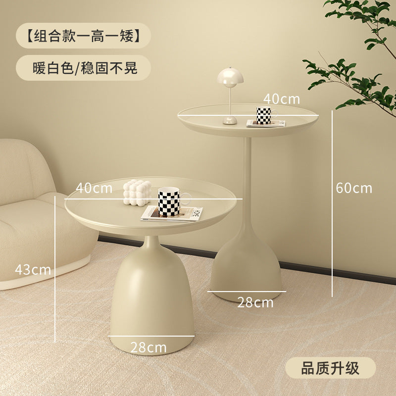 Influencer-approved iron side table - mini coffee table, bedside table, minimalist modern small round table, living room storage shelf