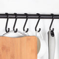 Space aluminum solid s-shaped hook kitchen utensil hook kitchen storage rack small hook accessories movable s-shaped single hook pendant