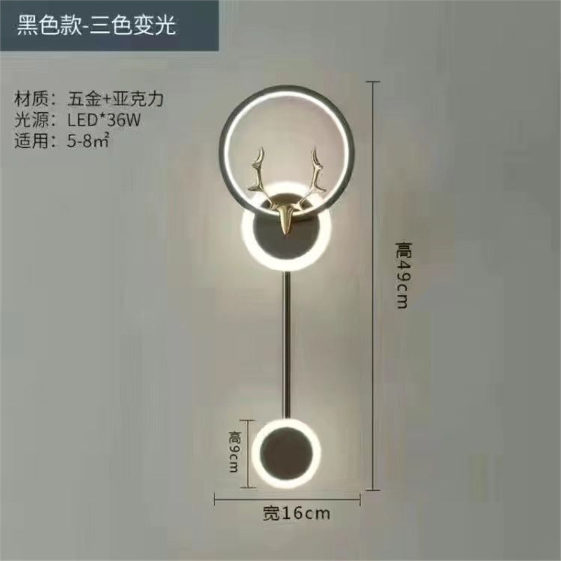 Creative minimalist wall sconce - modern lighting for living room tv backdrop, stairway, bedroom, and bedside