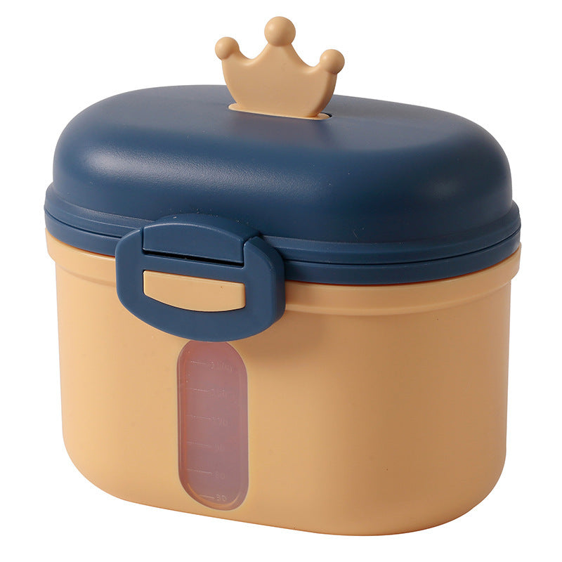 Baby double-layer formula dispenser, portable rice cereal storage container, airtight moisture-proof divided compartment dispenser, baby supplies