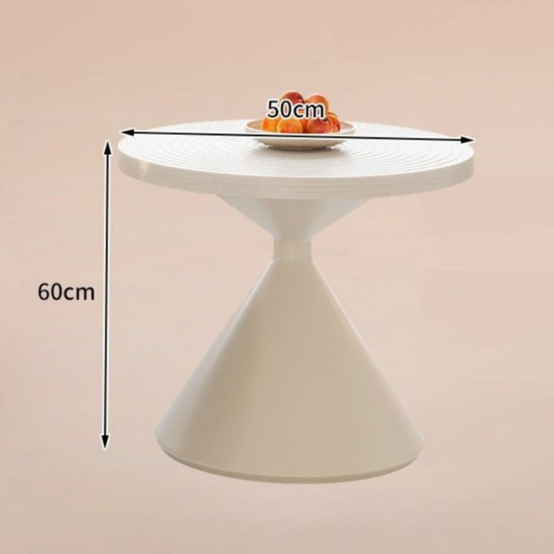 Carbon steel round coffee table - living room, home, small apartment,  new minimalist mid-century modern simple small round table