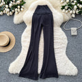 European and american ins wear women's autum relaxed casual high waist silm hip pants sports yoga flared pants