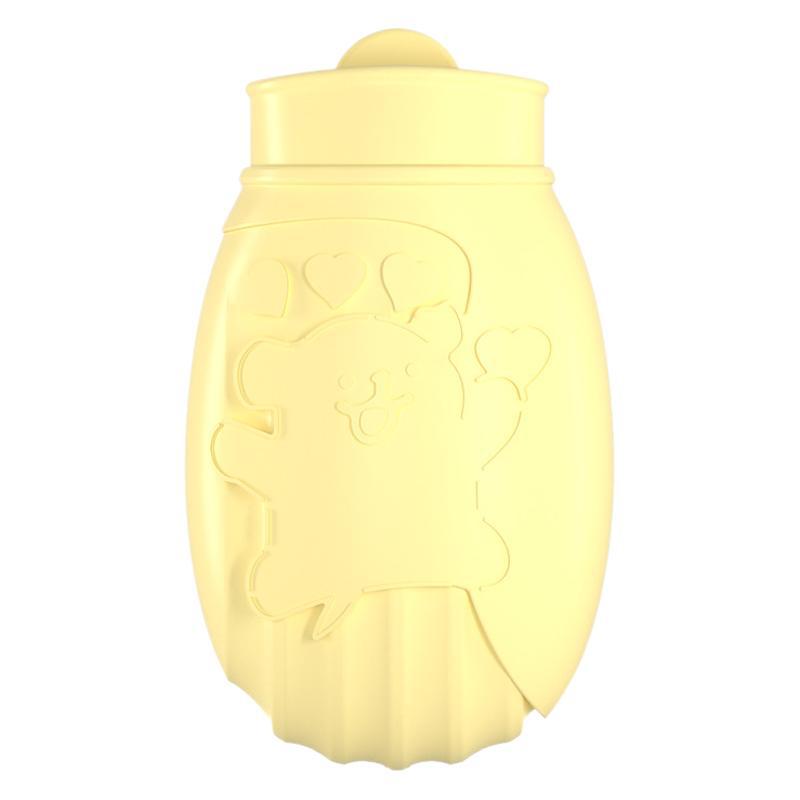 Cartoon silicone hot water bag explosion-proof water injection warm water bag heating pad microwave heating cute filling hand warmer bag wholesale